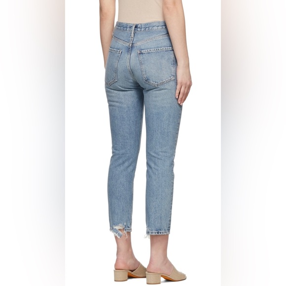 AGOLDE Blue Riley Cropped Jeans 31 - Picture 2 of 4